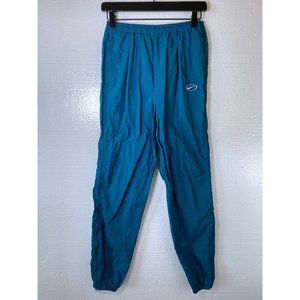 Nike Sz Small Vintage 90s Teal Windbreaker Logo Swoosh Track Pants Elastic Waist